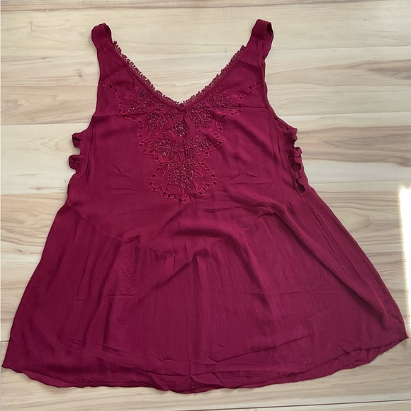 Free People Delphine Embellished Plum Purple Slip Dress Size Medium - Picture 2 of 14